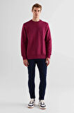 Gant Erkek Bordo Regular Fit Bisiklet Yaka Logolu Sweatshirt