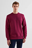 Gant Erkek Bordo Regular Fit Bisiklet Yaka Logolu Sweatshirt