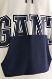 Gant Erkek  Krem Regular Fit Kapüşonlu Logolu Sweatshirt