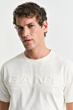 Erkek Embossed T-Shirt - Krem | M