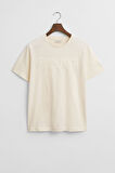 Erkek Embossed T-Shirt - Krem | M