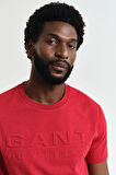 Erkek Embossed T-Shirt - Kırmızı | XL