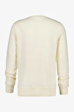 Erkek Regular Fit G Harf Yamalı Bisiklet Yaka Sweatshirt - Krem | L