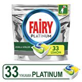 Fairy Platinum Limon Kokulu 33 Yıkama Tablet Bulaşık Makinesi Deterjanı 33 Adet 