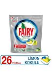 Fairy Platinum Limon Kokulu 26 Yıkama Tablet Bulaşık Makinesi Deterjanı 26 Adet 