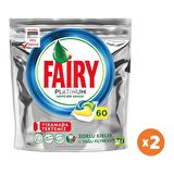 Fairy Platinum Limon Kokulu 120 Yıkama Tablet Bulaşık Makinesi Deterjanı 2x60 Adet 