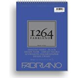 FABRIANO 1264 BLACK A3 - 200 GR - F-1264 SİYAH KAĞIT RESİM DEFTERİ - ÜST SPİRALLİ 