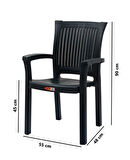 Omnipazar SY-2515 Elite Plastik Bahçe Koltuk Sandalye 4'lü Set
