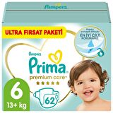 Prima Bebek Bezi Premium Care 6 Beden 62'li Ekstra Large Fırsat Paketi