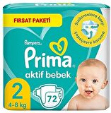 Prima Bebek Bezi 2 Beden 4-8 Kg 216'lı (72X3)