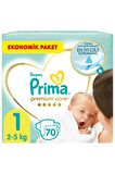 Prima Bebek Bezi Premium Care 1 Beden 70'lı Yenidoğan Jumbo Paket