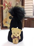Peluş Ayıcıklı Çocuk Beresi 2 - 8 Yaş
