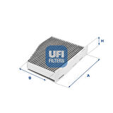 Ufi POLEN FİLTRESİ CADDY III-JETTA III-PASSAT-TOURAN-GOLF V (KARBONLU) 54.124.00