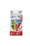 Carioca Jumbo Süper Yıkanabilir Keçeli Boya Kalemi 6'Lı