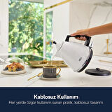 Beyaz Kbj-2001.W Brillante Gizli Rezistanslı Su Isıtıcısı 1,7 Lt