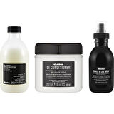 Davines Oi/Oil Sülfatsız Şampuan 280ml + Kremi 250ml + Süt 135ml