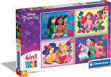 Clementoni 21517 Disney Princess  4 in 1 Super Color Puzzle