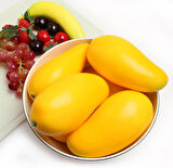 Yapay Meyve 6lı Paket Sarı Mango Fruit Tropik Meyve 12*7cm 1adet