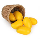 Yapay Meyve 6lı Paket Sarı Mango Fruit Tropik Meyve 12*7cm 1adet