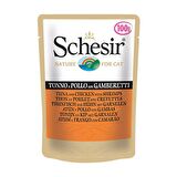 Schesir Jelly Ton Balıklı Tavuk ve Karidesli Pouch Kedi Konservesi 85 Gr