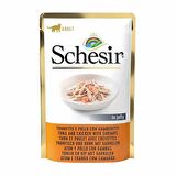 Schesir Ton Balıklı Tavuklu Ve Karides Yetişkin Kedi Pouch 85 Gr 