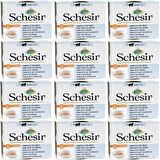 Schesir Soslu Ton Balıklı Çipuralı Yetişkin Kedi Konservesi 12 x 70 G