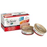 Schesir Multipack Ton Balıklı ve Karides Kedi Yaş Maması 50 Grx6 Adet