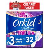 Orkid Platinum Gece 32 Adet Hijyenik Ped