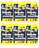 Gillette Blue 3 Tıraş Bıçağı 6 + 2'li Poşet Comfort Slalom