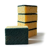 Technow Softtex Çift Taraflı  Çizmez  Ekonomik Mercan Bulaşık Sünger 4 Adet