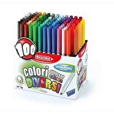 Fibracolor Colori Diversi 100 Renk Marker Keçeli Kalem Seti