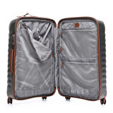 Roncato  Unisex Valiz 52313445-3445 E-Lite Large Luggage 80.5Cm Cognac/Titanium
