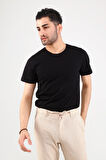 Guild 8009 Slim Fit Bisiklet Yaka Siyah T-Shirt