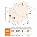Ferplast Maxi Köpek Kulubesi 127,5x113x109,5Cm 