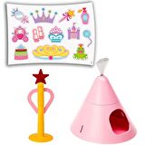 Ferplast Cricetti 9 Princess Temalı Kemirgen Kafesi 46 cm x 29,5 cm x 23 cm