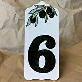 Uretti - Derya 2174 - El Yapımı Çini 6 Numara Kapı Süsü - 7 x 16 cm
