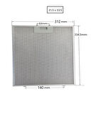 Silverline 2120 Retro Basic Davlumbaz Metal Yağ Filtresi 31,5 x 33,5