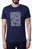 Guild 8012 Slim Fit Bisiklet Yaka Lacivert T-Shirt