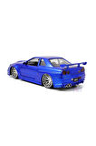 1:24 Hızlı Ve Öfkeli Fast And Furious Brian's Nissan Skyline GT-R [BNR34] Mavi Model Araba