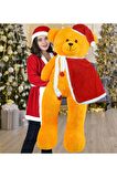 130 Cm Noel Baba Pelerinli Bobo Ayıcık Yeni Yıl ,yılbaşı Hediyesi