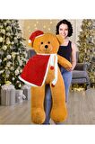 130 Cm Noel Baba Pelerinli Bobo Ayıcık Yeni Yıl ,yılbaşı Hediyesi