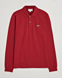 Lacoste Erkek Classic Fit Uzun Kollu Bordo Polo