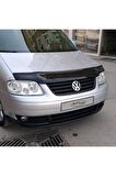 Volkswagen Caddy Ön Kaput Koruma Rüzgarlığı 3mm Akrilik (ABS) Parlak Siyah Deflektör 2004-10