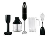 SMEG 50'S Style Retro Siyah El Blender Seti