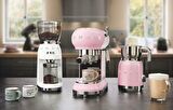 SMEG 50'S Style Retro Pembe Espresso Kahve Makinesi