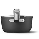 Smeg Cookware 50's Style Siyah 20 cm Sos Tenceresi