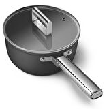 Smeg Cookware 50's Style Siyah 20 cm Sos Tenceresi