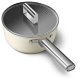 Smeg Cookware 50's Style Krem 20 cm Sos Tenceresi
