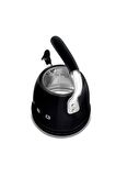 50's Style Siyah Set Üstü Düdüklü Kettle 2.3 lt