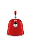 50's Style Set Üstü Düdüklü Kettle Kırmızı 2.3 lt